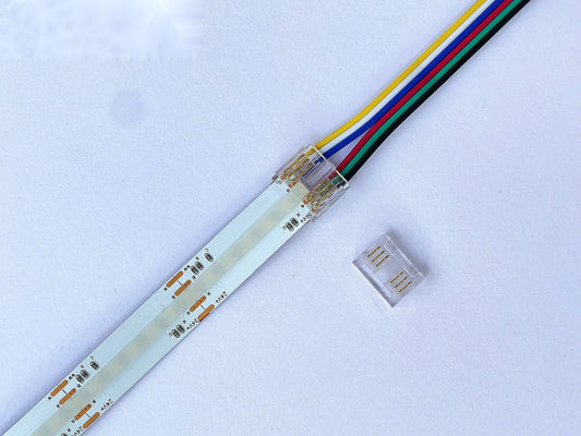 RGBCW Strips connector with Power cable of 10 cms – Ener-J