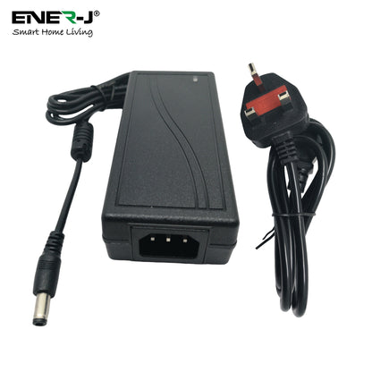 60W Plastic Power Supply Adapter, 12V 5A, UK Plug