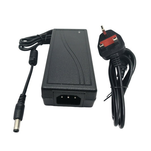 60W Plastic Power Supply Adapter, 12V 5A, UK Plug – Ener-J