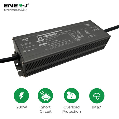 200W 24V 8.3A Waterproof IP65 LED Driver