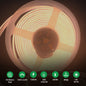 24V COB LED Strip Lights 30 Meters Reel with 480 LEDs/M, 12W/M, 1200lm/M, CRI 90-92, 3000K, IP68