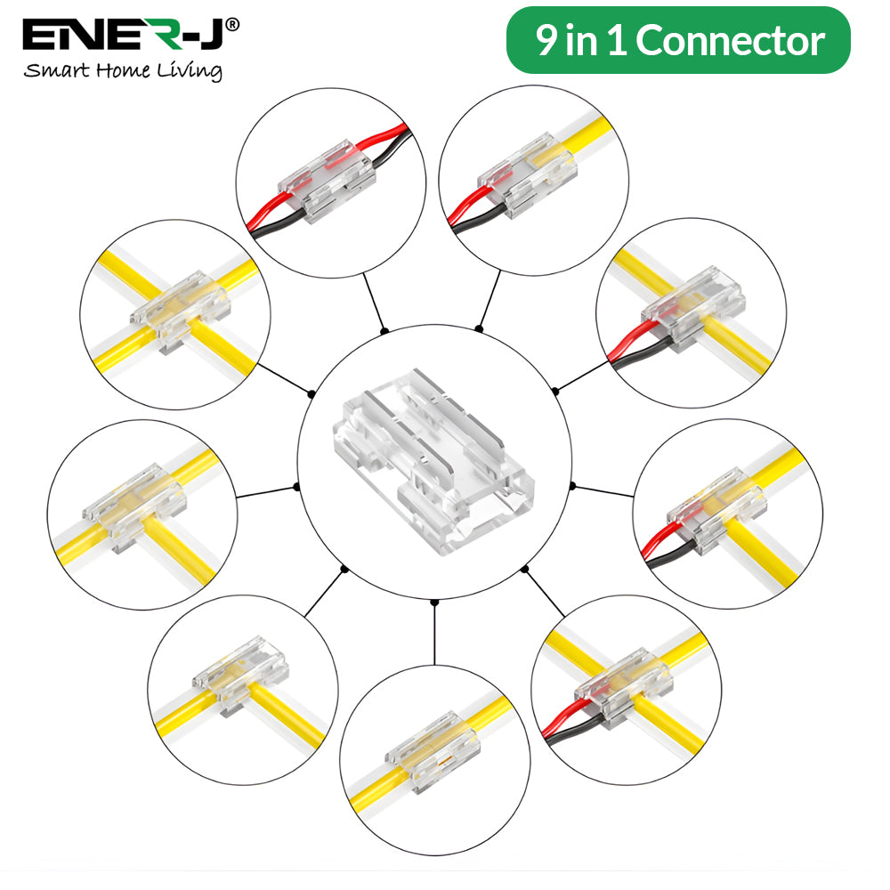9 in 1 Multi use connector for 12V/24V 8mm COB strips