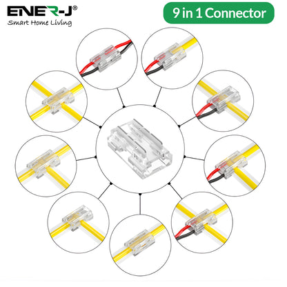 9 in 1 Multi use connector for 12V/24V 8mm COB strips