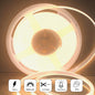 24V COB LED Strip Lights with 480 LEDs/M, 12W/M, 1020lm/M, CRI 90-92, 4000K, IP65