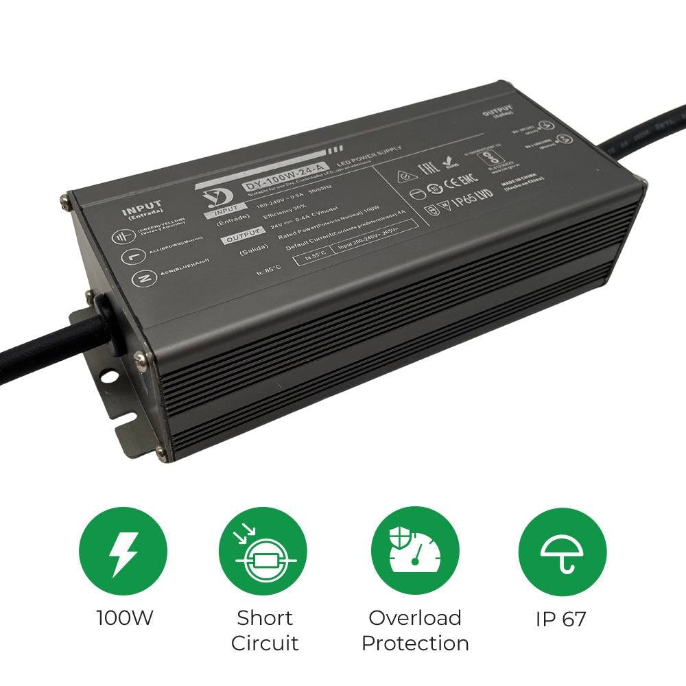 100W 24V 4.2A Waterproof IP65 LED Driver