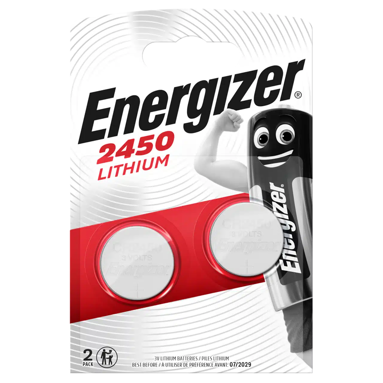 Energizer CR2450 Lithium Coin Cell Batteries | 2 Pack