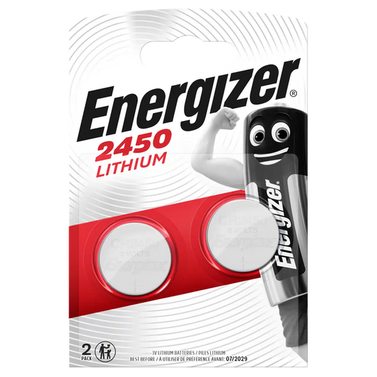 Energizer CR2450 Lithium Coin Cell Batteries | 2 Pack