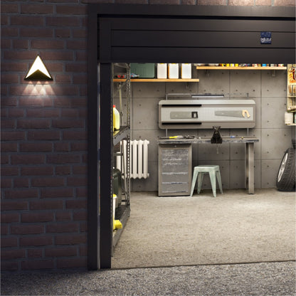 Pyramid Modern Plastic LED Outdoor Wall Light 15W Cool White