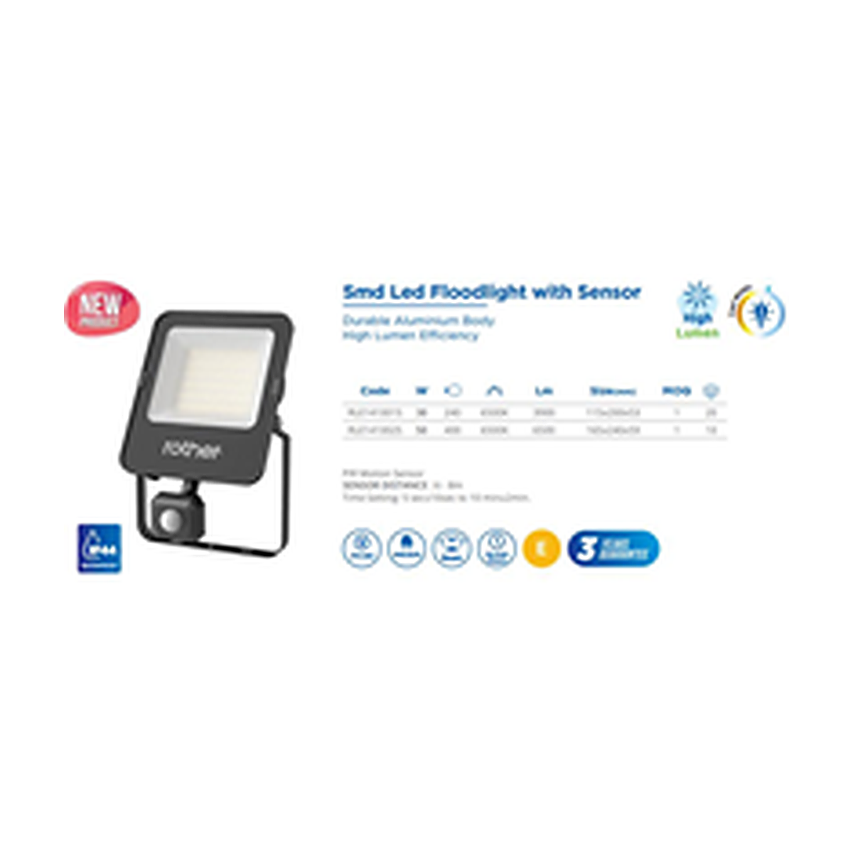 Rother SMD LED Floodlight With Sensor