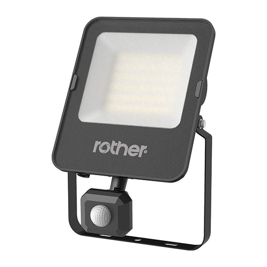 Rother SMD LED Floodlight with Sensor, 50W, 6500LM, 6500K, IP44