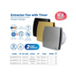 Extractor Fan With Timer – Black / Chrome / Gold | RLE40805T