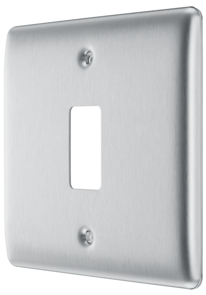 BG Nexus Metal Brushed Steel Grid Front Plate