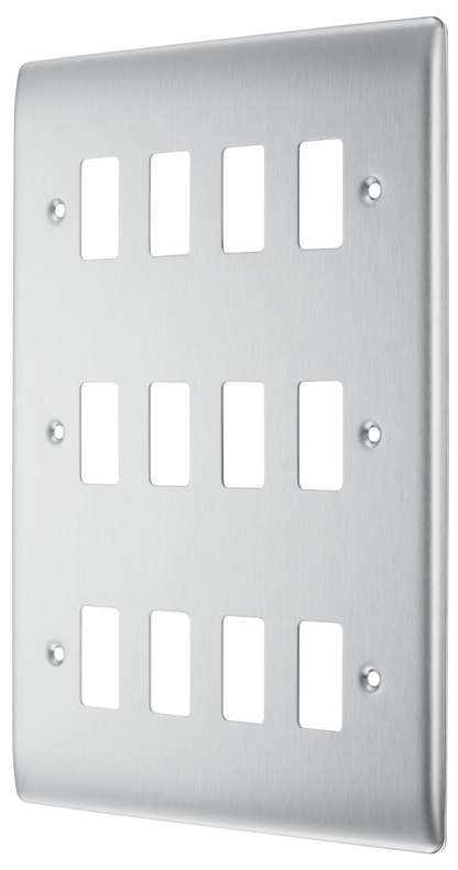 BG Nexus Metal Brushed Steel Grid Front Plate
