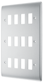 BG Nexus Metal Brushed Steel Grid Front Plate