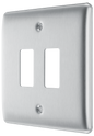 BG Nexus Metal Brushed Steel Grid Front Plate