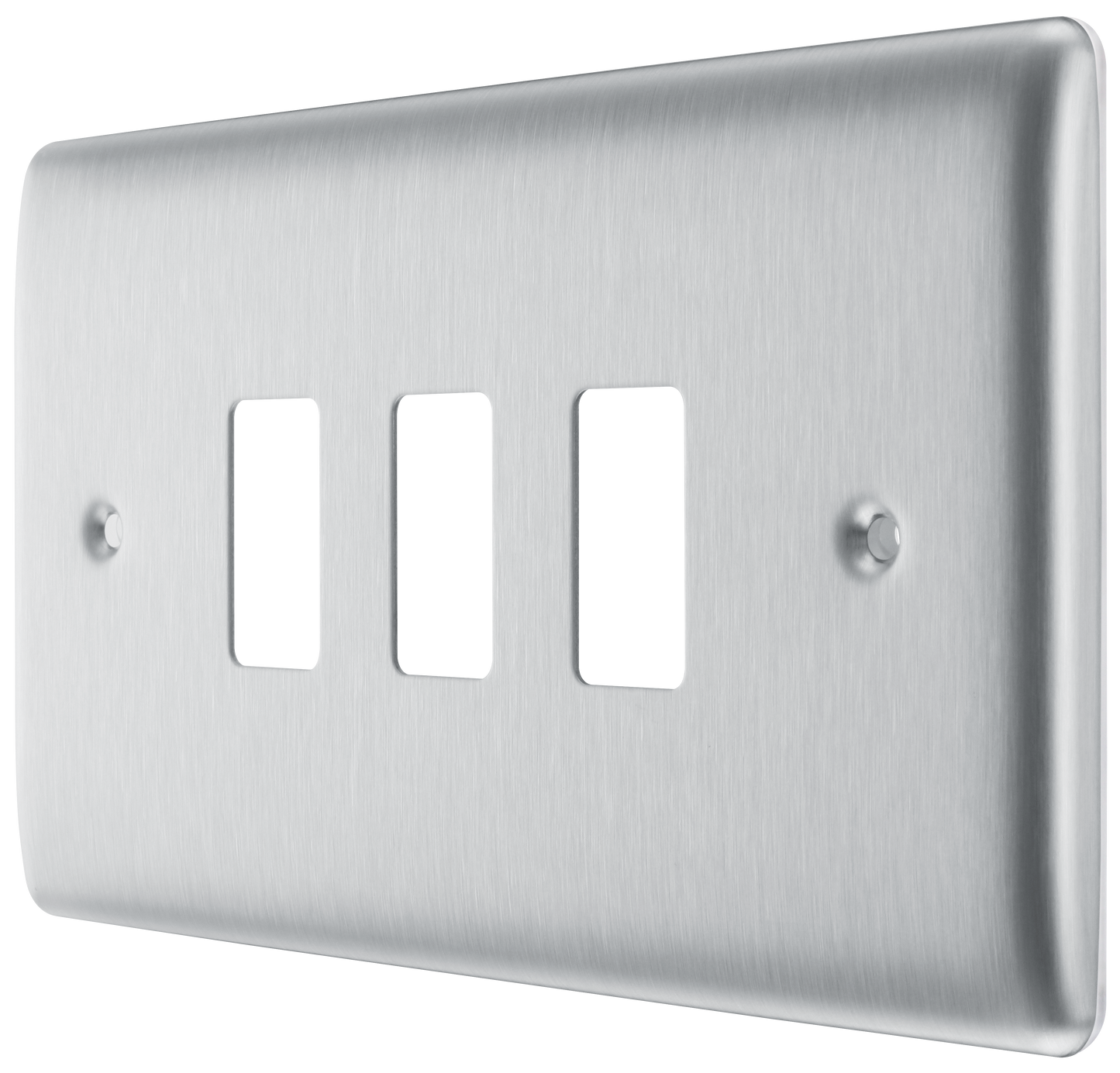 BG Nexus Metal Brushed Steel Grid Front Plate