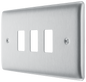 BG Nexus Metal Brushed Steel Grid Front Plate