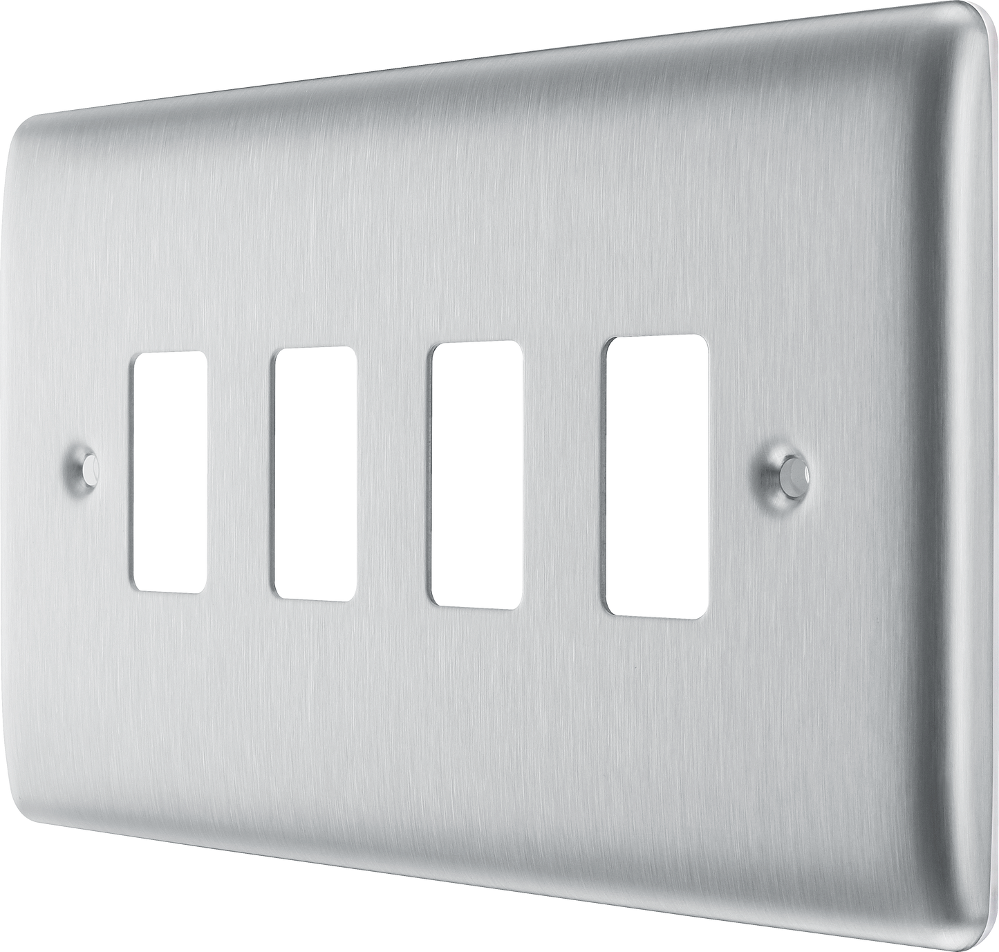 BG Nexus Metal Brushed Steel Grid Front Plate