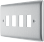 BG Nexus Metal Brushed Steel Grid Front Plate