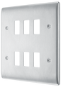 BG Nexus Metal Brushed Steel Grid Front Plate