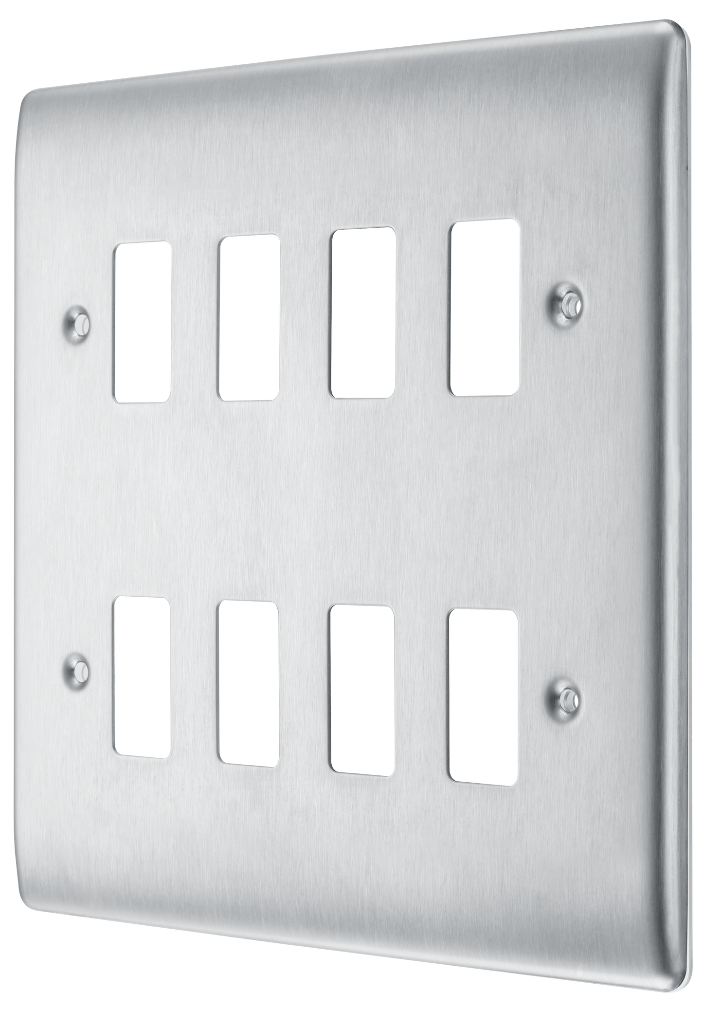 BG Nexus Metal Brushed Steel Grid Front Plate