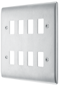 BG Nexus Metal Brushed Steel Grid Front Plate