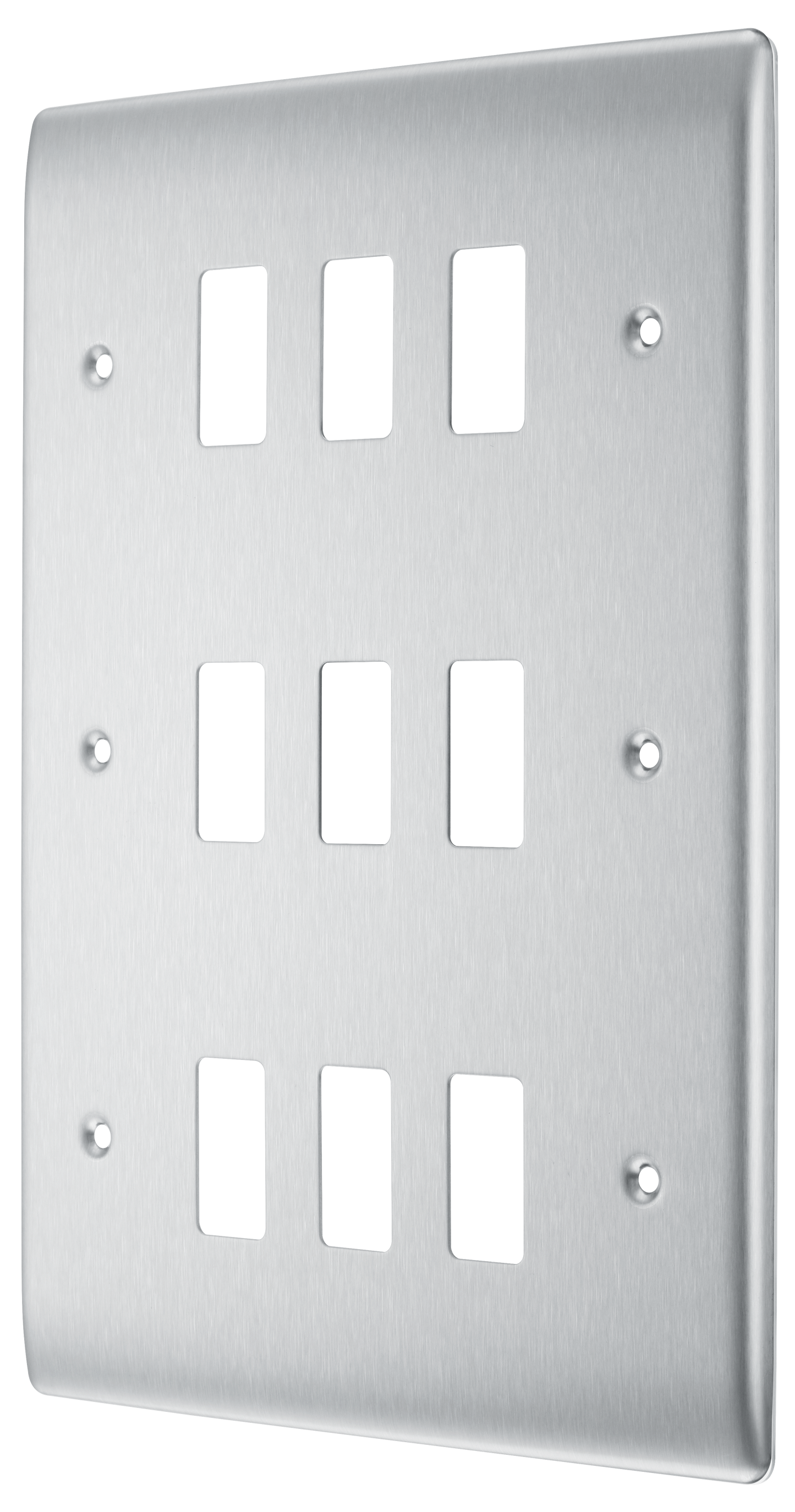 BG Nexus Metal Brushed Steel Grid Front Plate