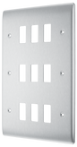 BG Nexus Metal Brushed Steel Grid Front Plate