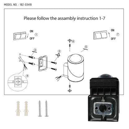 Rotatable Cubes LED Wall Light, Black, 3000K, Narrow Beam