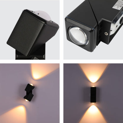 Rotatable Cubes LED Wall Light, Black, 3000K, Narrow Beam