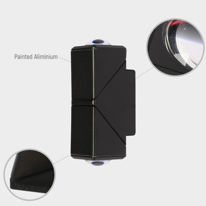 Rotatable Cubes LED Wall Light, Black, 3000K, Narrow Beam