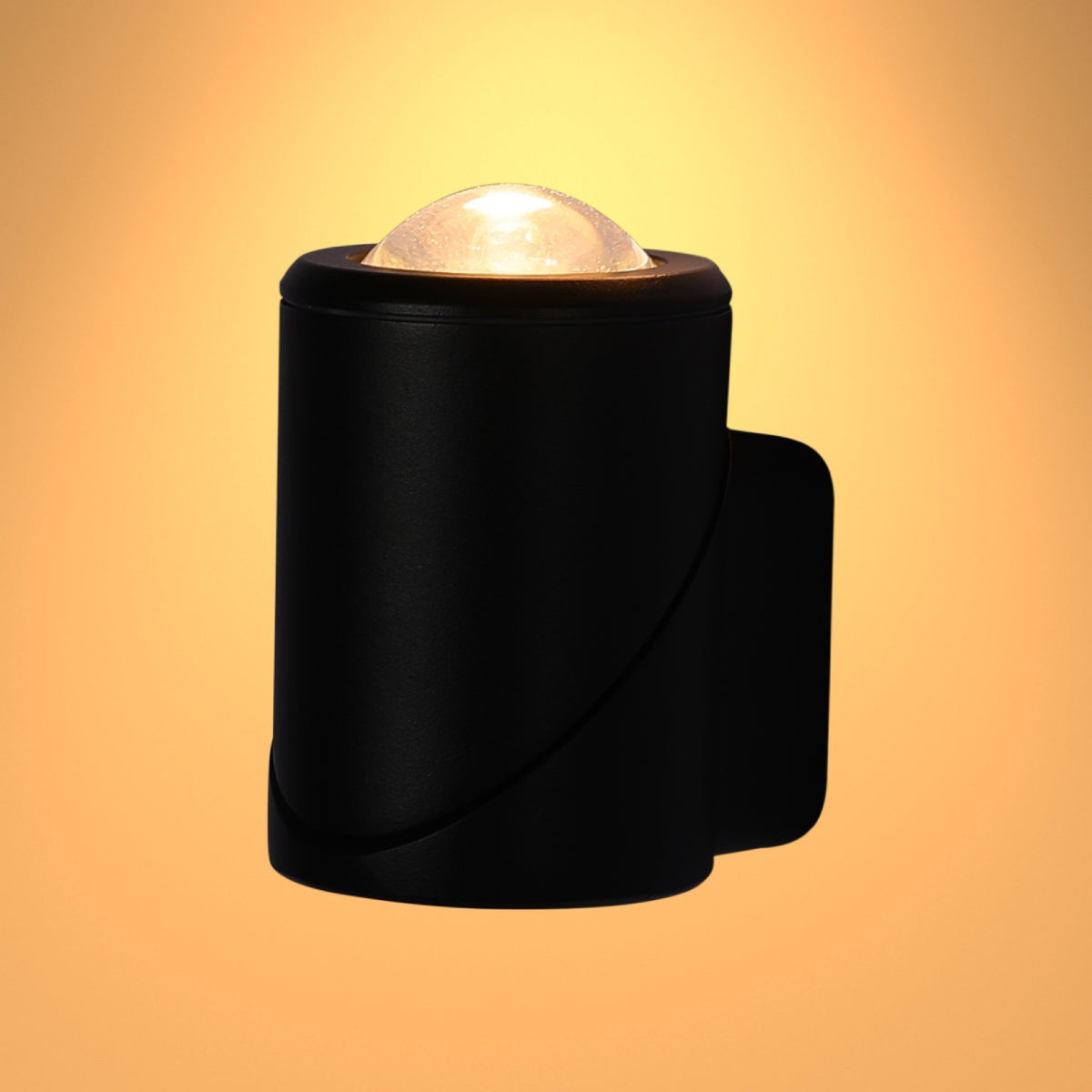 Rotatable Cylinder Outdoor LED Wall Light, Black, Narrow Beam – TEKLED