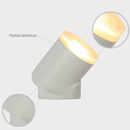 Rotatable Cylinders  Outdoor LED Wall Light White 3000K Wide Beam