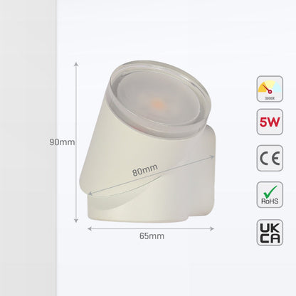 Rotatable Cylinders  Outdoor LED Wall Light White 3000K Wide Beam
