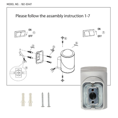 Rotatable Cylinders  Outdoor LED Wall Light White 3000K Wide Beam
