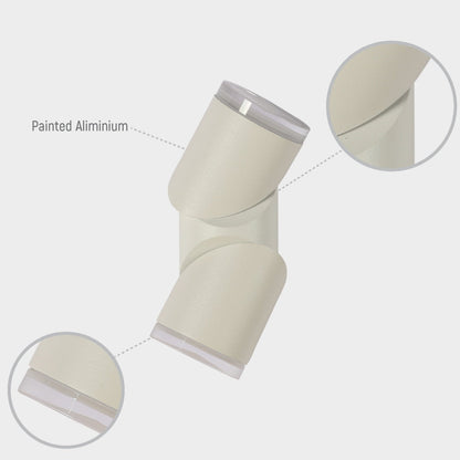 Rotatable Cylinders  Outdoor LED Wall Light White 3000K Wide Beam