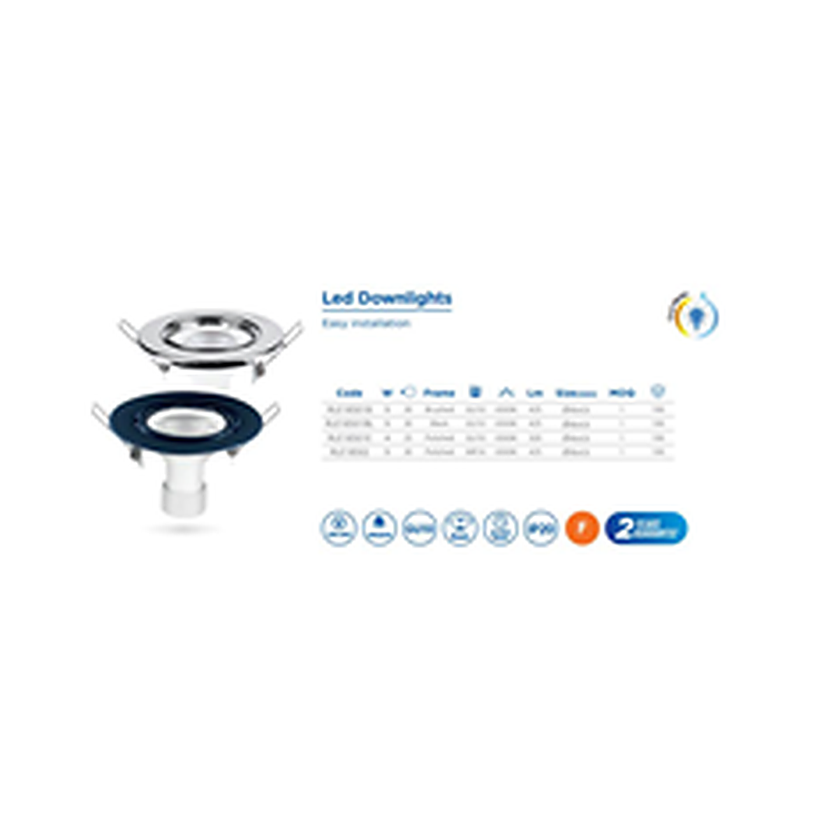 Rother GU10 LED Set with Downlight Fitting