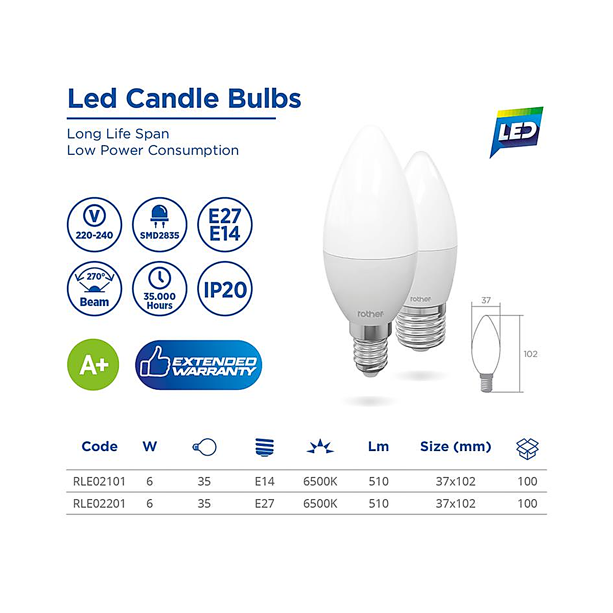 Rother LED Candle Bulb