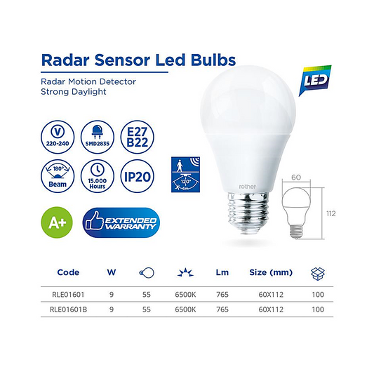 Rother Radar Sensor LED Bulb