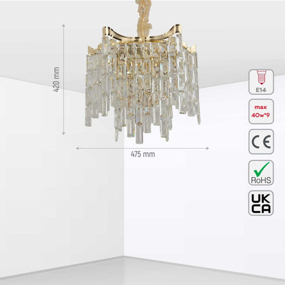 Star Crystal Chandelier Ceiling Light