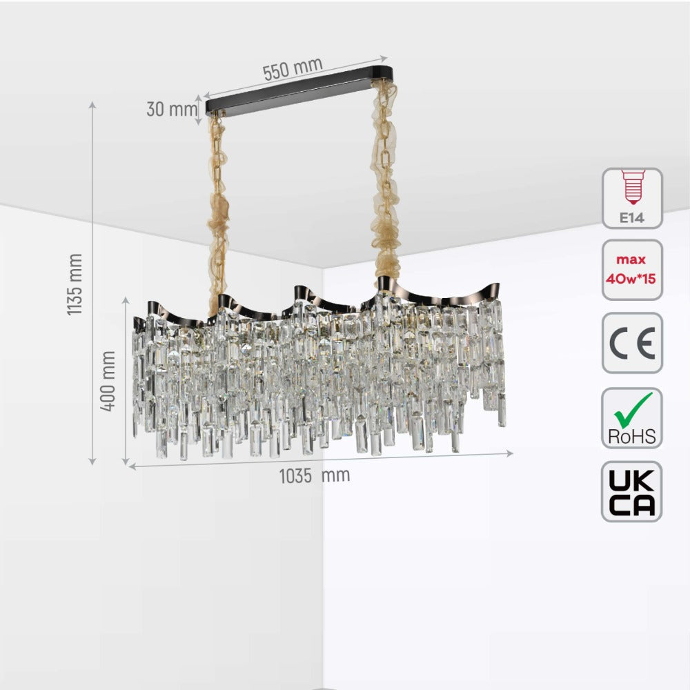 Star Crystal Chandelier Ceiling Light