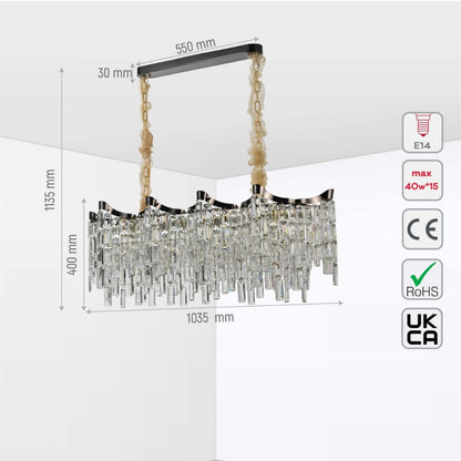 Star Crystal Chandelier Ceiling Light