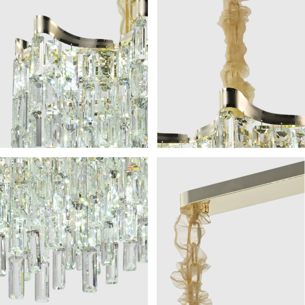 Star Crystal Chandelier Ceiling Light
