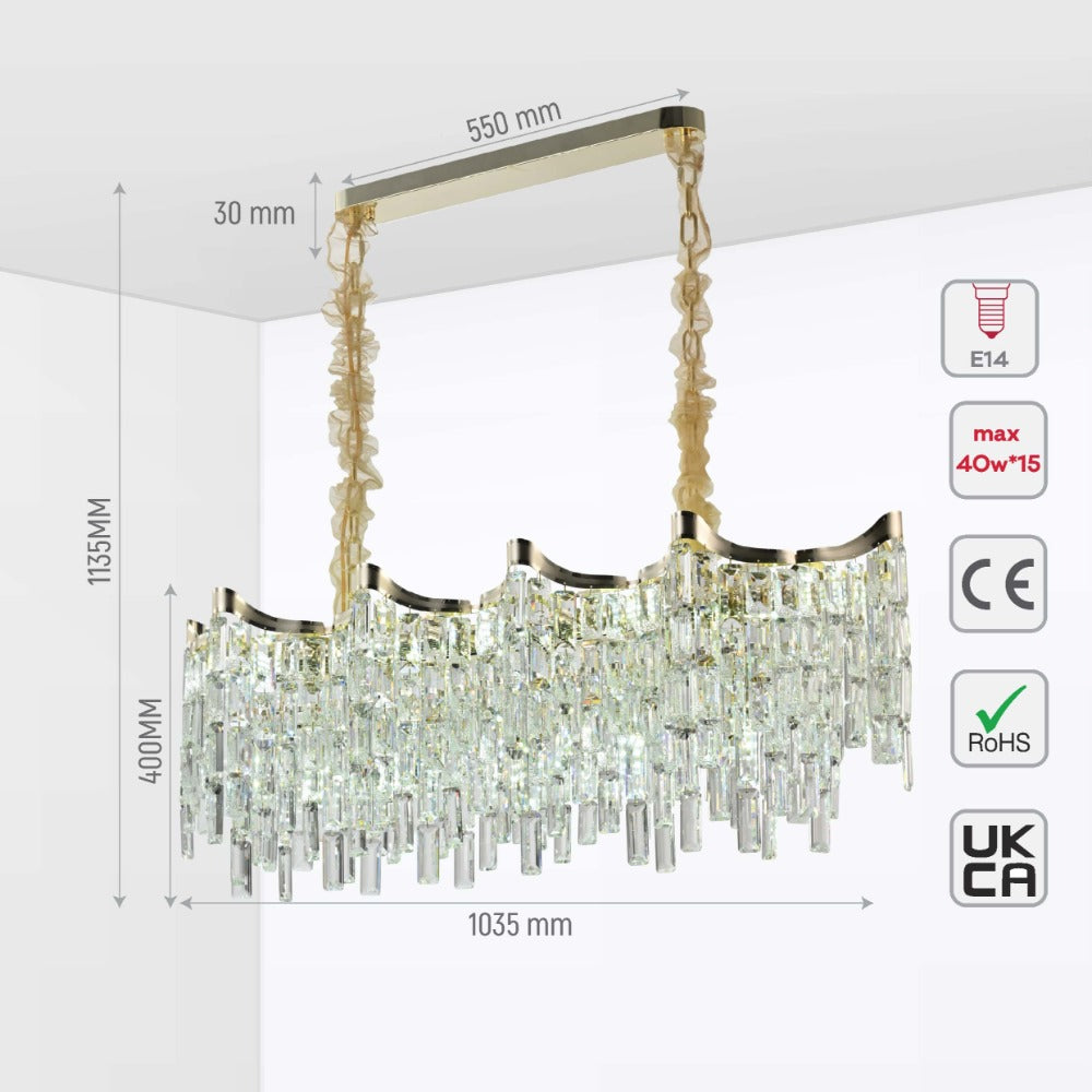Star Crystal Chandelier Ceiling Light
