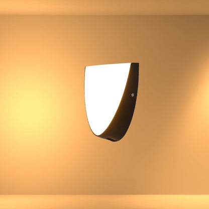 Semi-ellipse Plastic Modern LED Outdoor Wall Light 15W