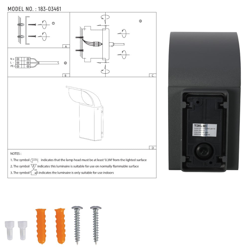 Senza LED Outdoor Wall Light 7W 3000K