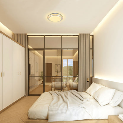 Serenity Halo Dual-Ring LED Flush Mount Ceiling Light
