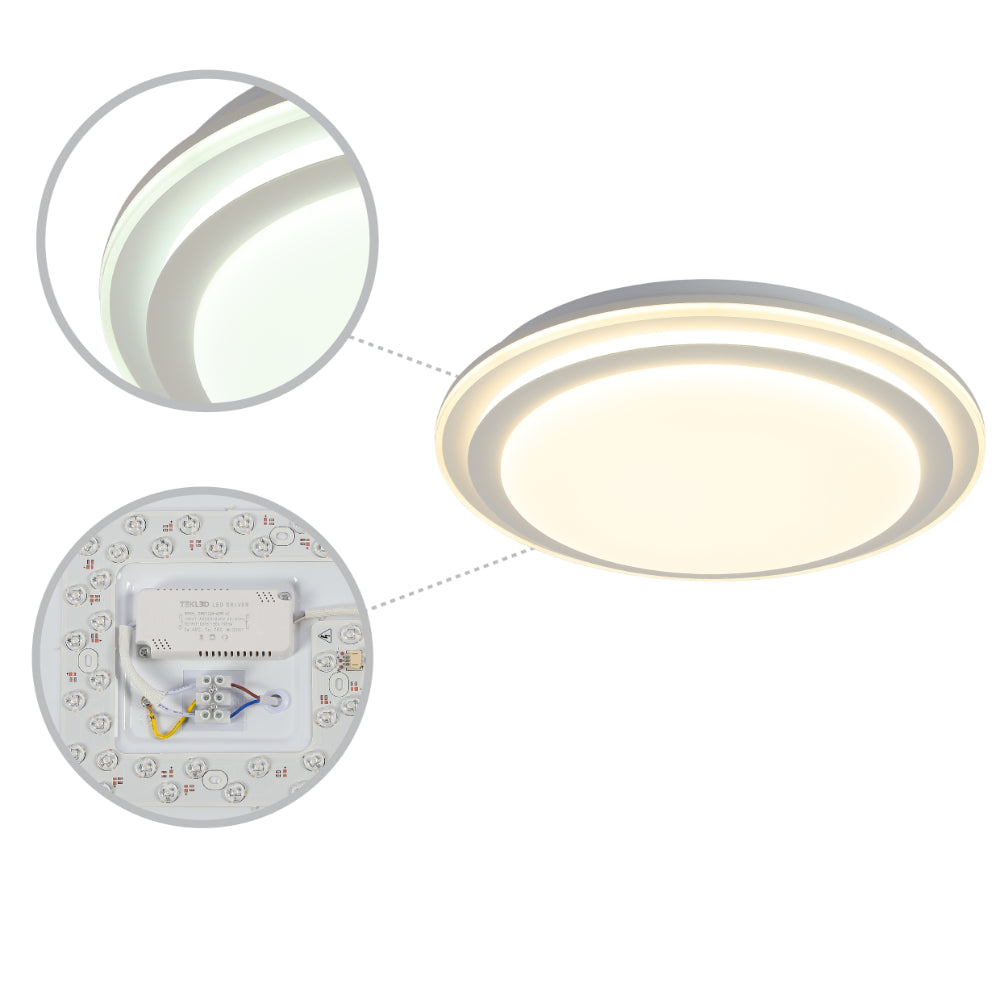 Serenity Halo Dual-Ring LED Flush Mount Ceiling Light