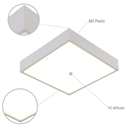 Sleek LED Bulkhead Light IP65 Ceiling Wall Interior Exterior 24W 4000K White