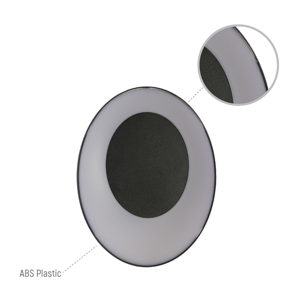 Solar Eclipse Black Plastic Modern LED Outdoor Wall Light 15W Warm White